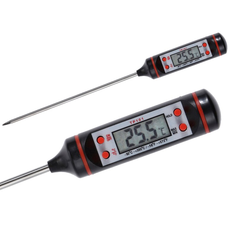 ! Kitchen Digital Bbq Food Thermometer Meat Cake Candy Fry Grill Dining Household Cooking Thermometer Gauges With Batte: Default Title