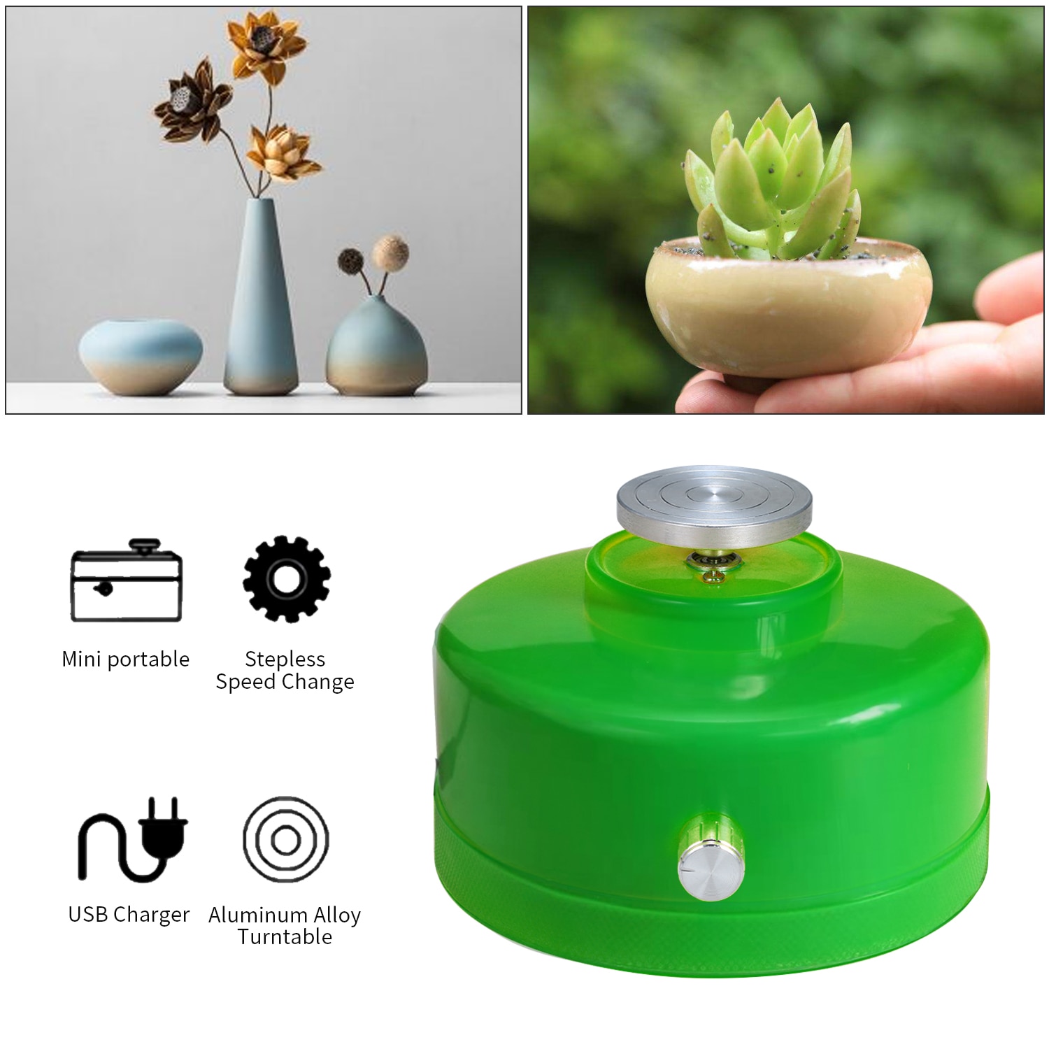 Usb mini keramikhjul maskine 4.3cm elektrisk drejebord håndlavet ler kaste gør keramisk maskine til keramisk arbejd keramik