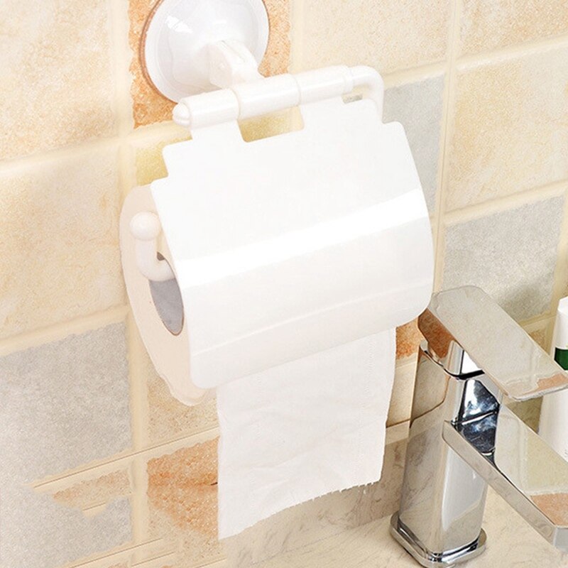 Wall Mounted Plastic Suction Cup Bathroom Toilet Paper Roll Holder Bathroom Accessories Toilet Paper Holder