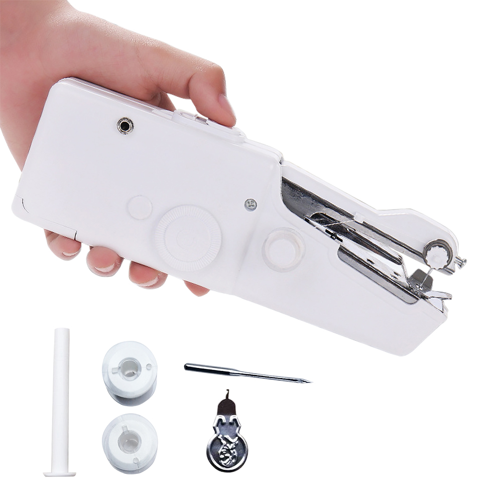 Handheld Sewing Machine Portable Mini Electric Handmake Sewing Tool Stitching Machine Handy Stitch For Fabric Clothing 1pcs: Mini Sewing Machine
