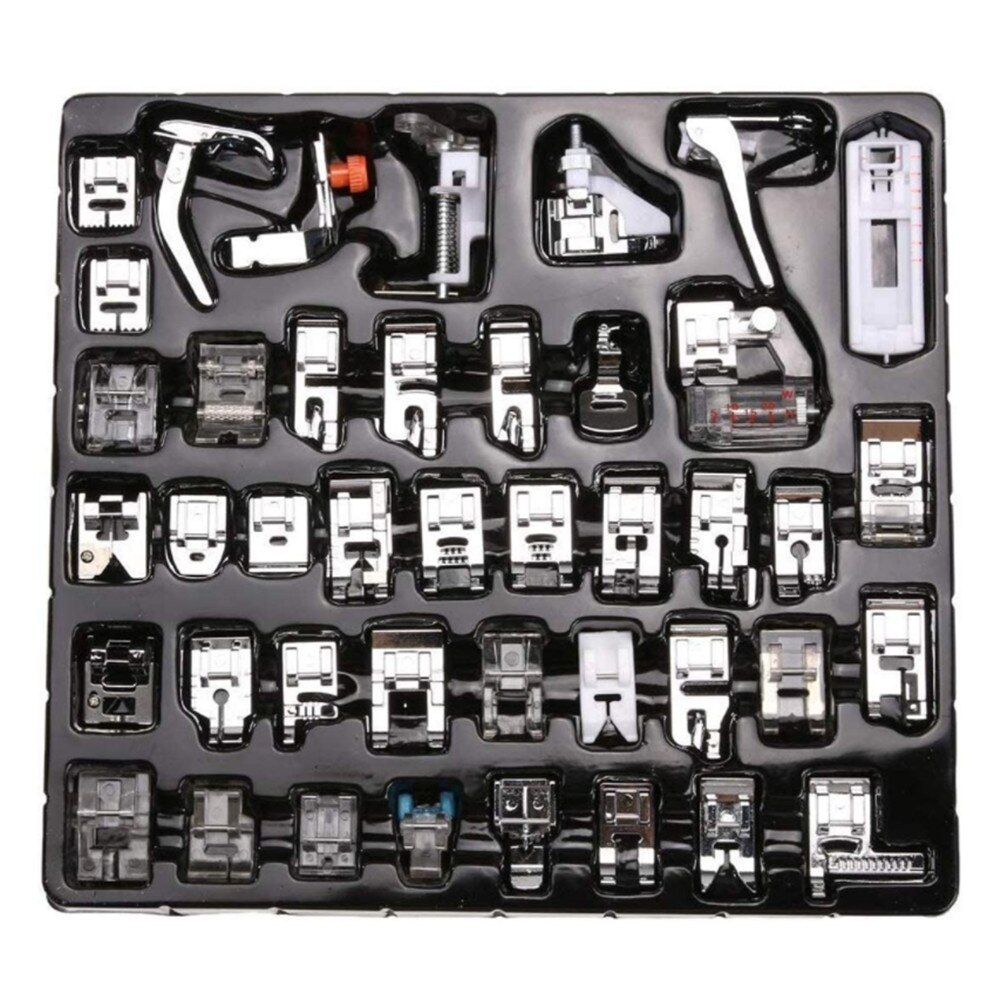 11-82pcs Sewing Machine Accessories Foot Presser Household Press Feet Set for Rolled Industrial Sewing Machine