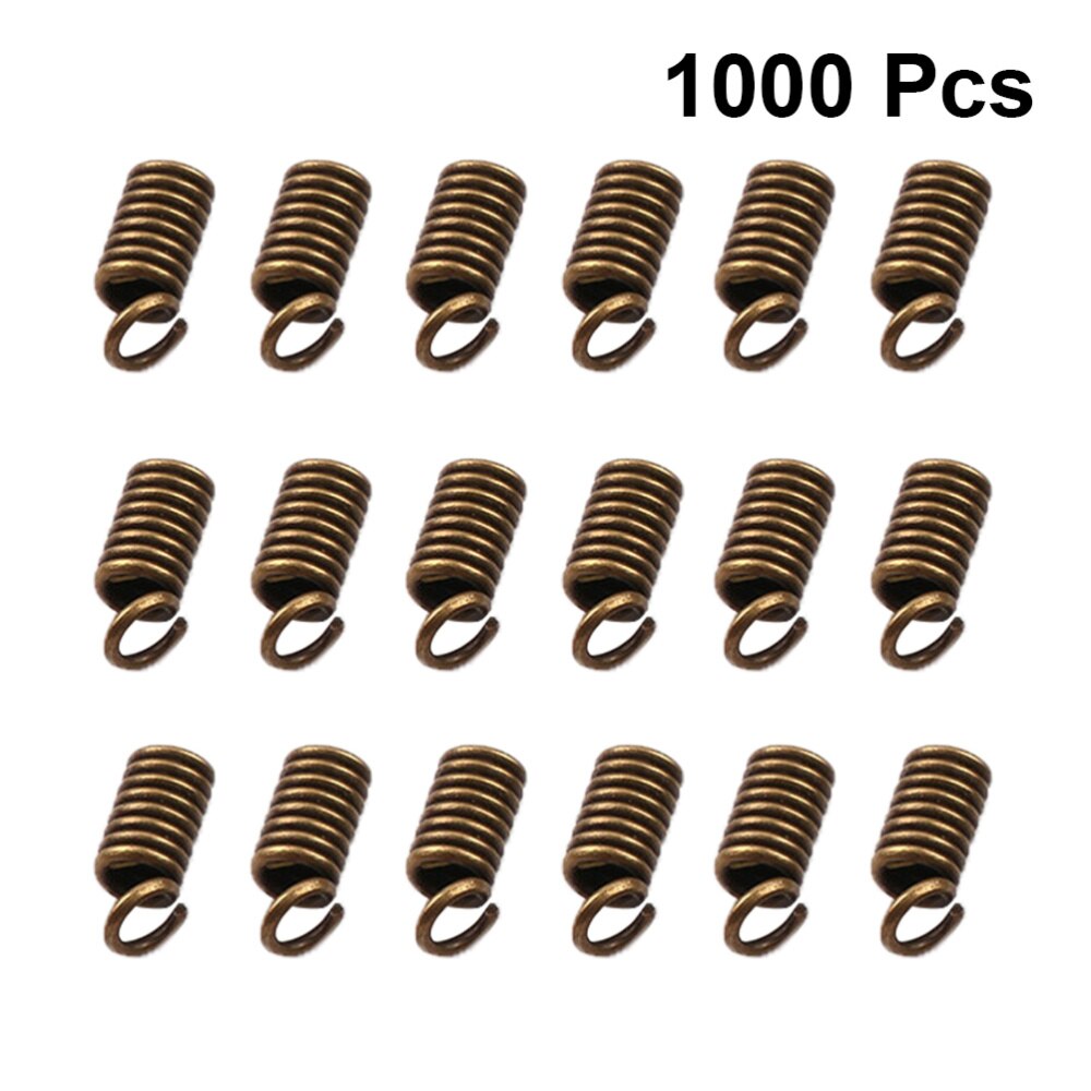 5 Packs DIY Jewelry Connectors Handmade Crafts Connecting Button Spring Buckles for Home Shop Dark Silver (3x7mm)