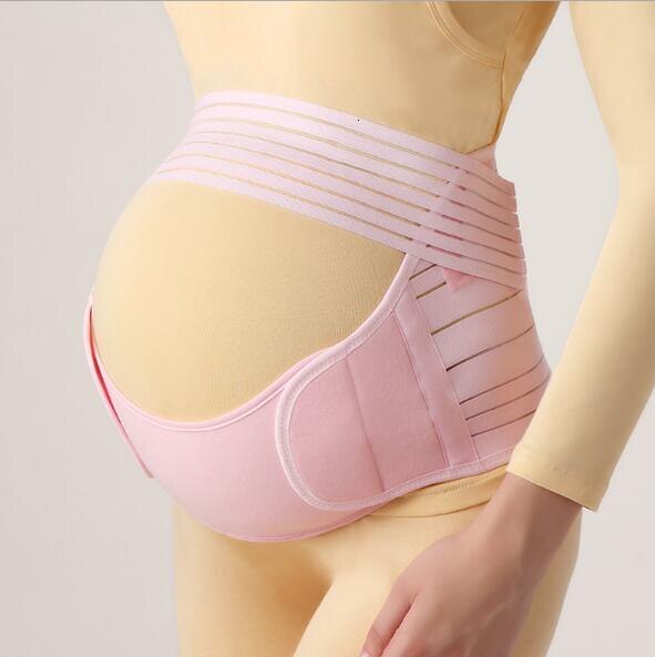 S-2XL belly band mulheres grávidas cintos cinto de barriga maternidade cuidados com a cintura abdômen suporte barriga banda de volta cinta protetor de gravidez: Pinkcolor / XL
