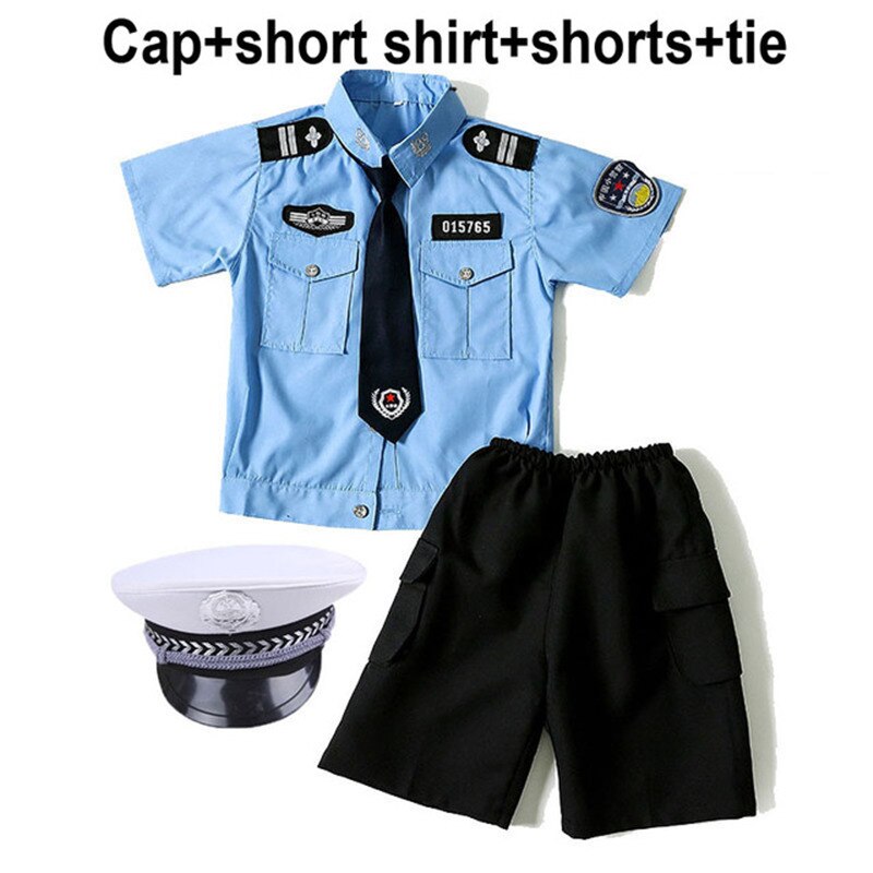 Jungen Mädchen Polizei Offizier Cosplay Kostüm 110-160cm kinder Tag Party Geburtstag Halloween Karneval Kostüm Polizistin Uniform