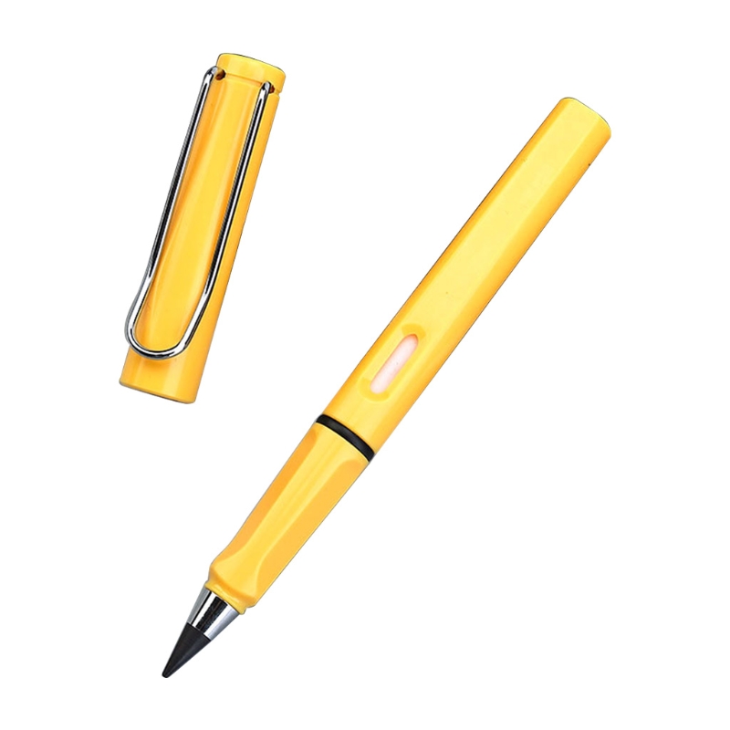 Lápiz portátil sin tinta, pluma borrable para firmar, reutilizable, sin afilar, 87HA: Yellow