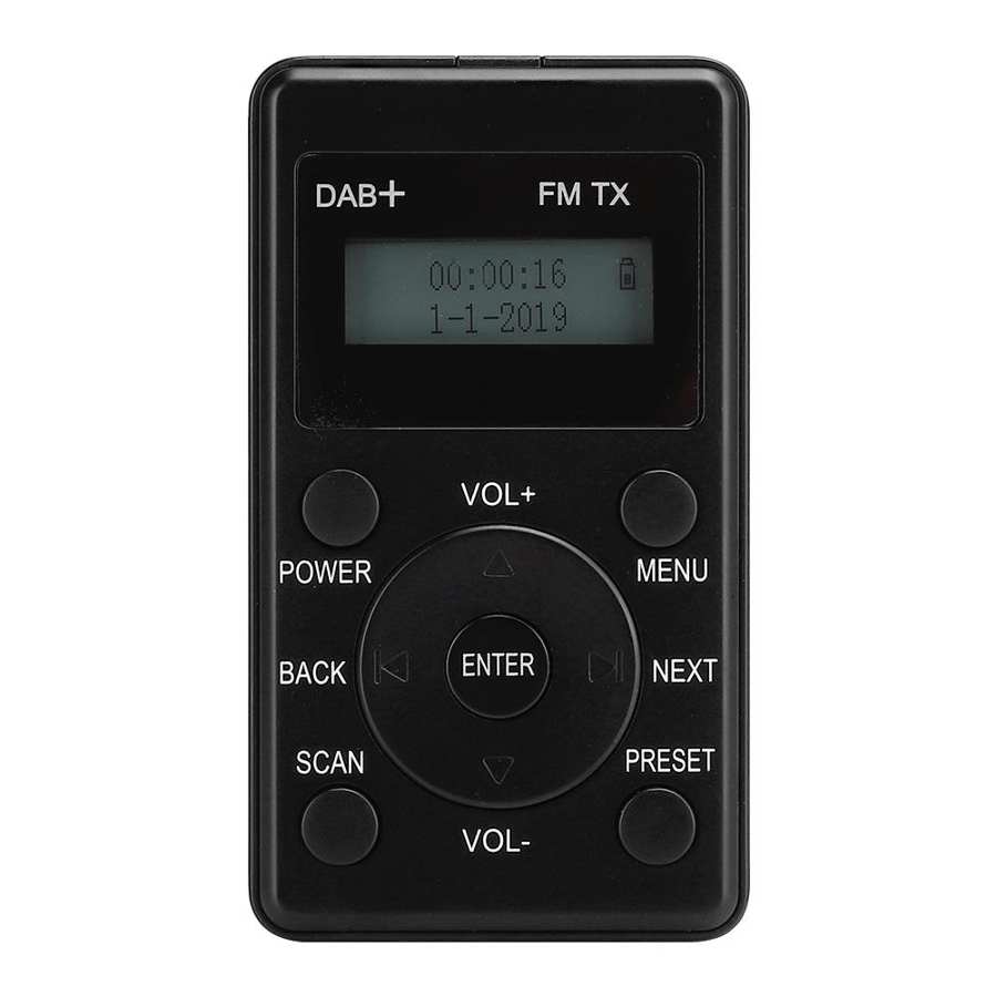 Portable DAB/DAB FM Radio Receiver with Earphone LCD Display Screen Support for Car DAB Transmitter Car Radio Broadcasting
