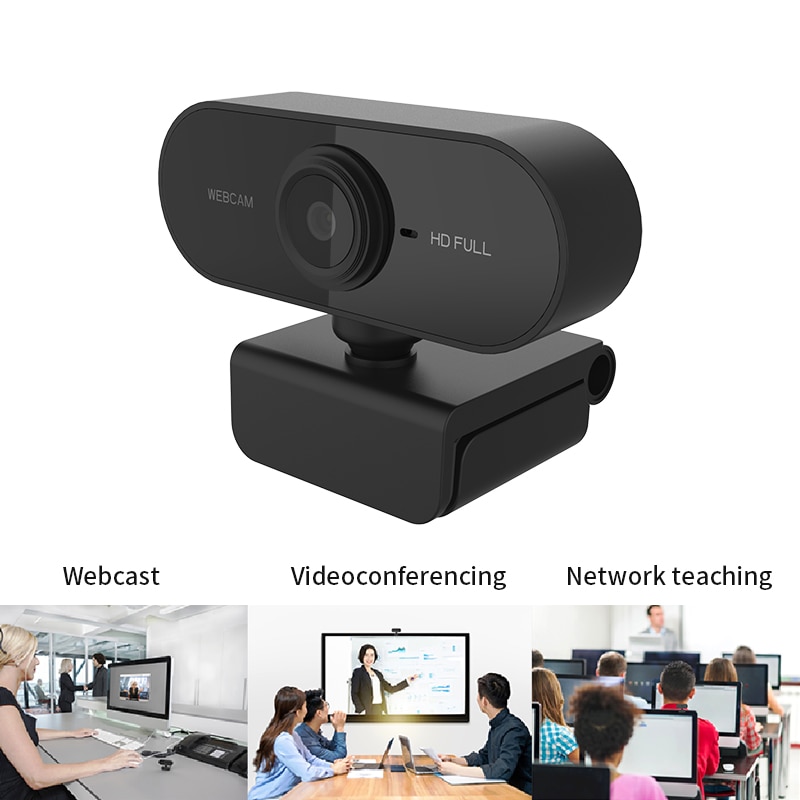 HD 1080P Webcam Mini Computer PC Web Camera with Microphone Rotatable Cameras for Live Broadcast Video for meeting Conference