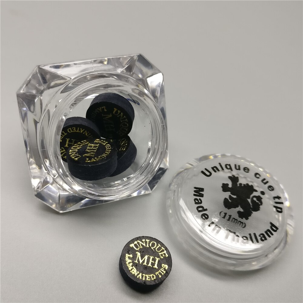 Snooker Tips 11-12mm Unique Cue Tips 5pcs/box Thailand Medium/Hard Carom Laminated Cue Tips Billiard Accessories: Unique Tips M Hard / 11mm 5pcs per box
