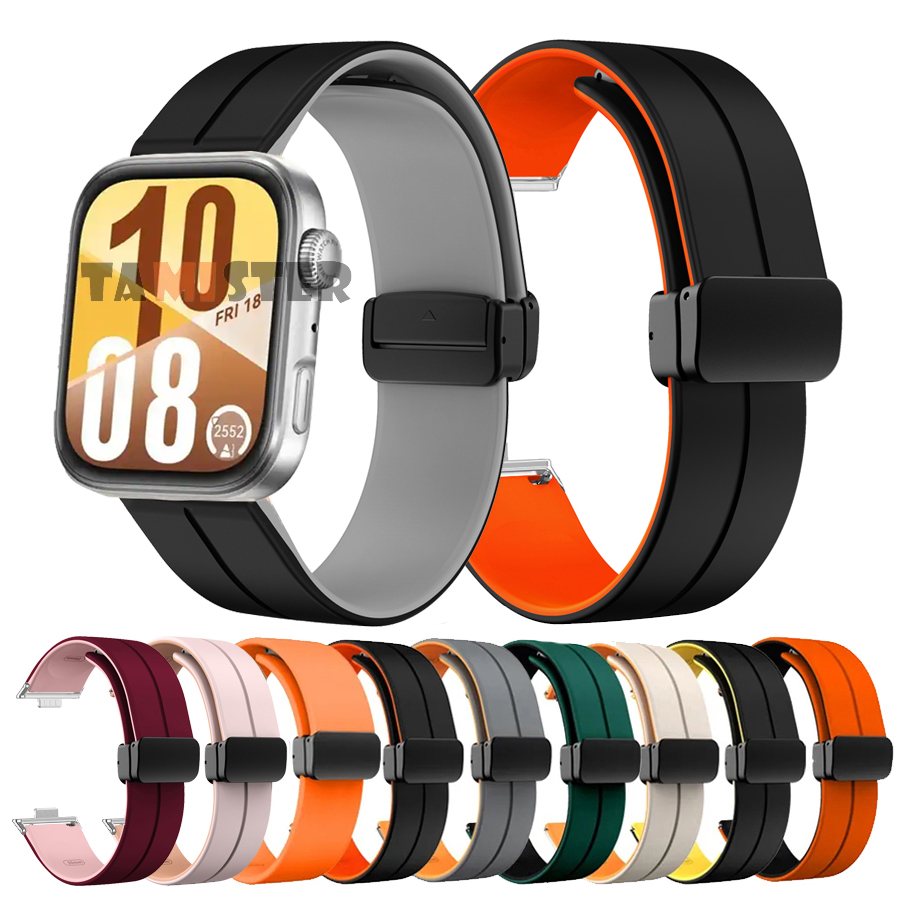 Magnetic Buckle Silicone Watch Band For Huawei Watch Fit 4 Pro Strap Replacement Correa Bracelet For Huawei Fit 3 Accessories