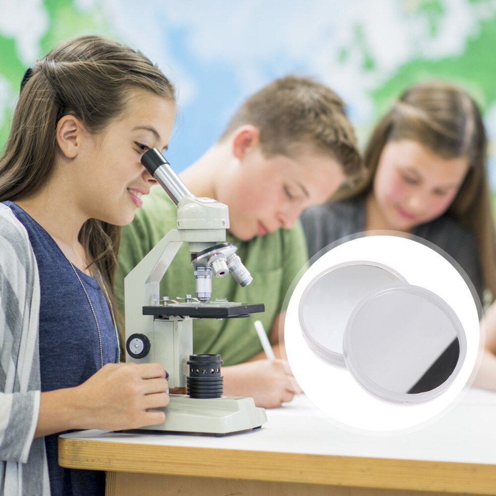 2pcs Microscope Mirror Microscope Reflecting Mirror Microscope Accessories