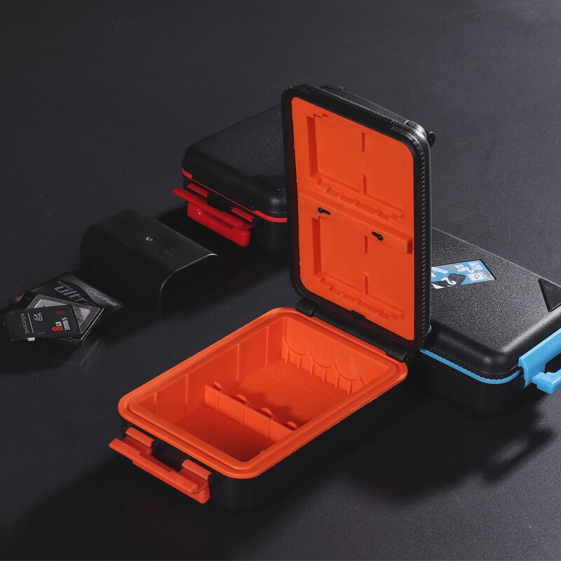 LENSGO D910 Camera Batterij Case Waterdichte SD CF XQD Geheugenkaart Opbergdoos AA batterij Organizer Voor 2 Camera Batterijen houder