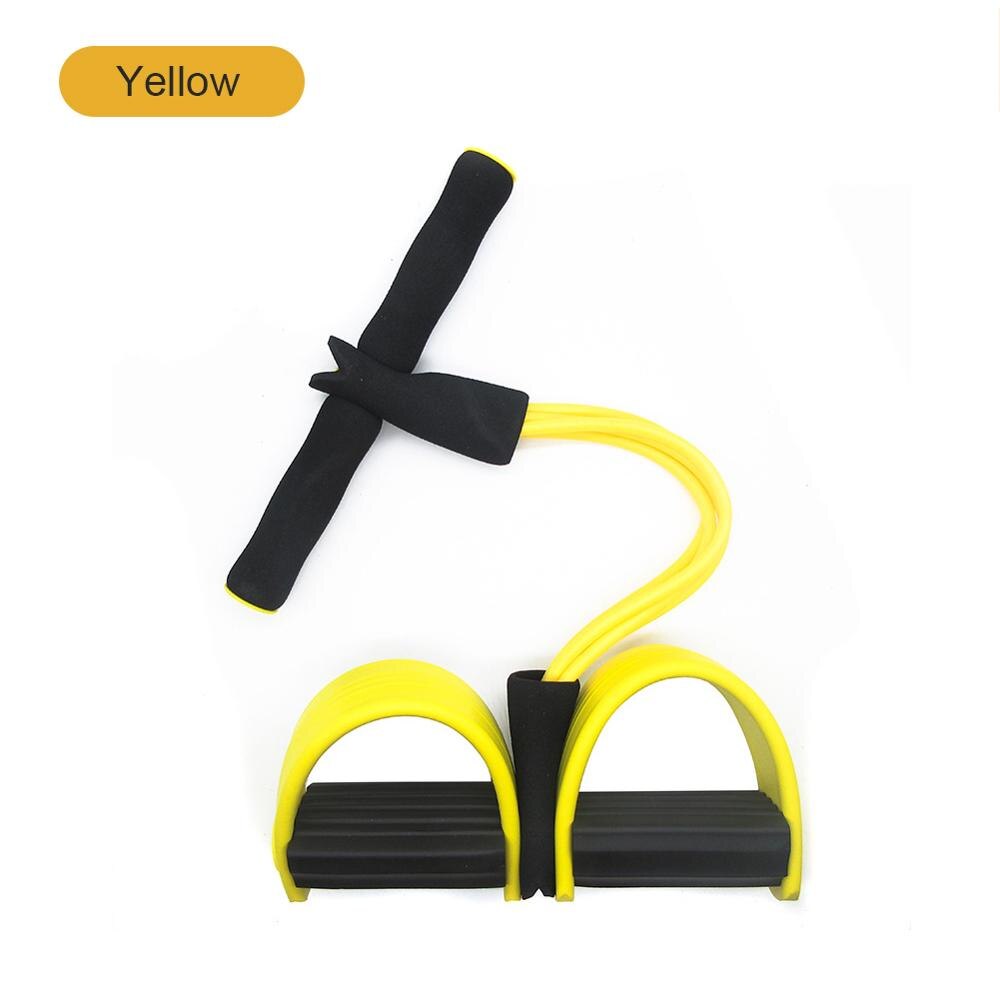 49x25x6.5cm Four-tube Multifunctional Pull Rope Pedal Elastic Rope Leg Puller Abdominal Crunches Footstool pull rope: YL200206-YE1