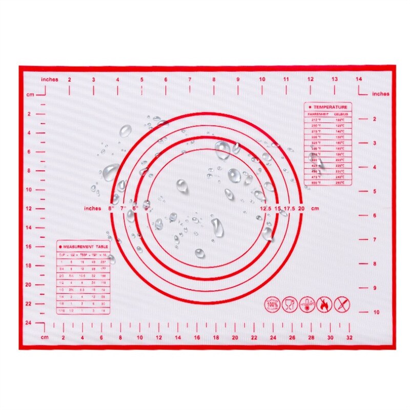 Tapis de cuisson en Silicone avec graduation, tapis de pâte à rouler, tapis de pâte à pétrir, four antiadhésif, accessoires de cuisson, 1 pièce