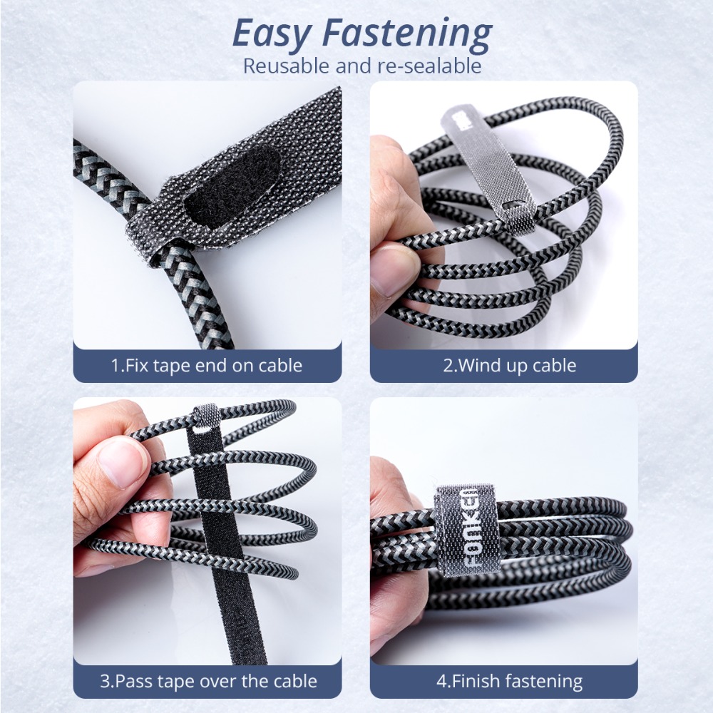 20 stk fonken usb kabel opruller organizer hjem sele efterbehandling faste kabler hdmi aux pc strøm wire tie kabel management øretelefon