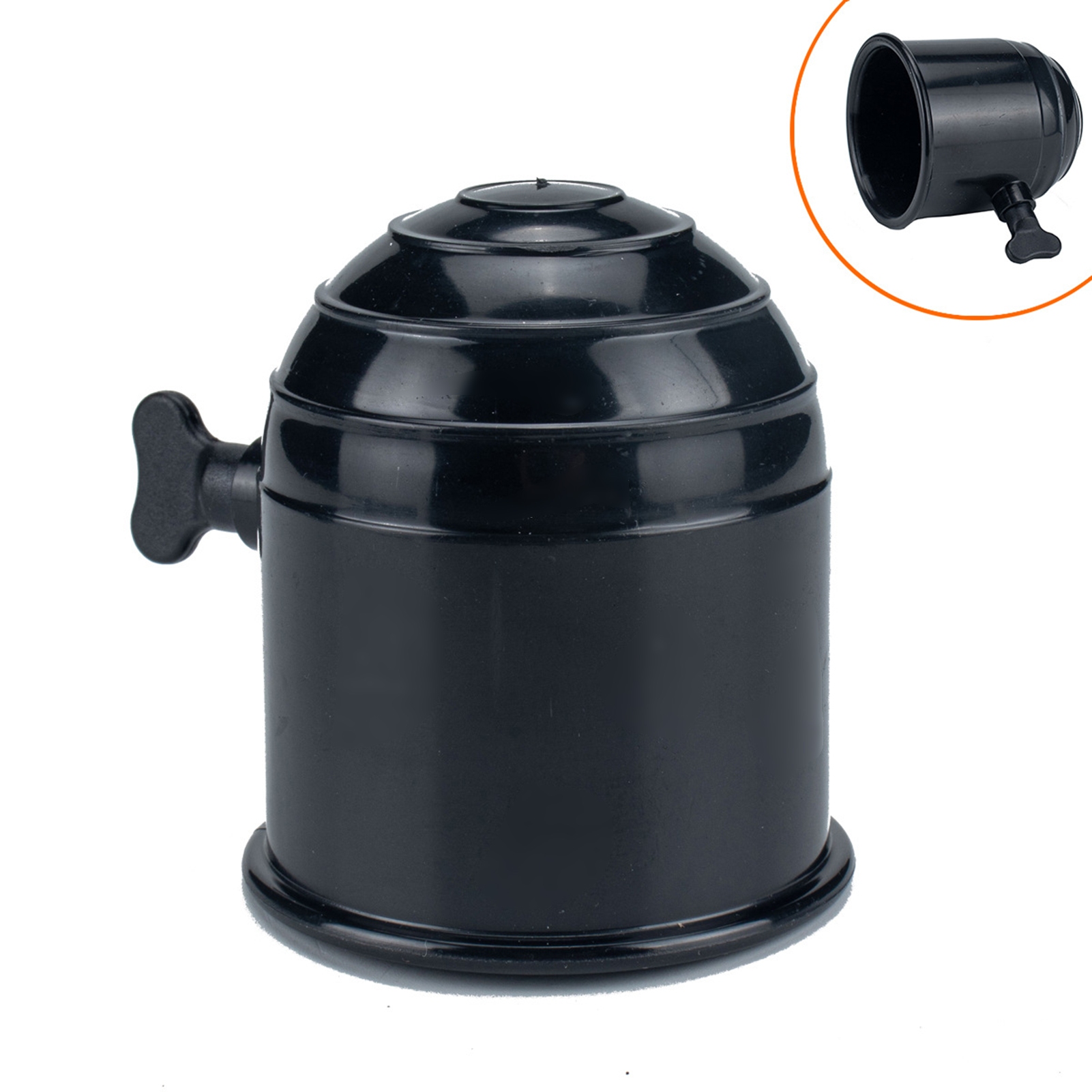 RV Trailer Hitch Ball Cover, Universal 50mm Automatic Tow Rod Ball Protector Cap with Screw Knob Ball Head Protector