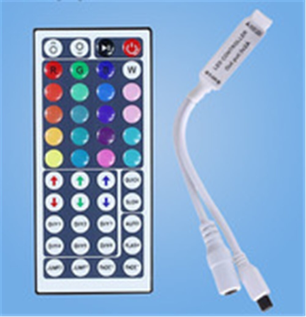 Led Controller 44 Keys LED IR RGB Controler box 1 to 2 Controller IR Remote Dimmer DC12V For RGB 3528 5050 LED Strip Lights: RGB mini controller