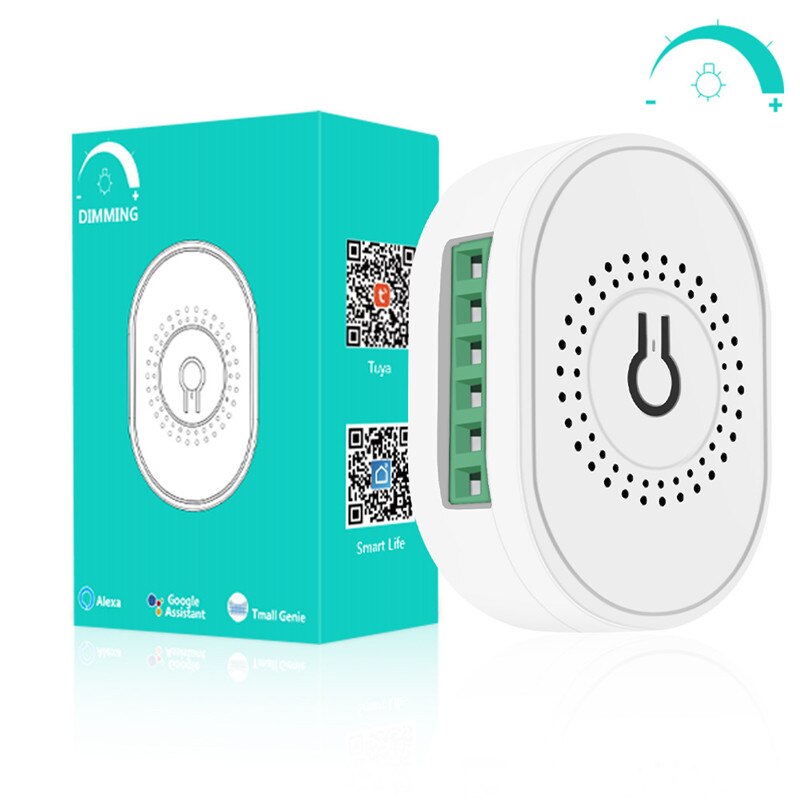Tuya Smart WiFi LED Dimmer Switch Mini Home Light DIY On-Off Breaker Module 85-250v Support Dimmable Bulb Alexa Google Home: White / 1pcs