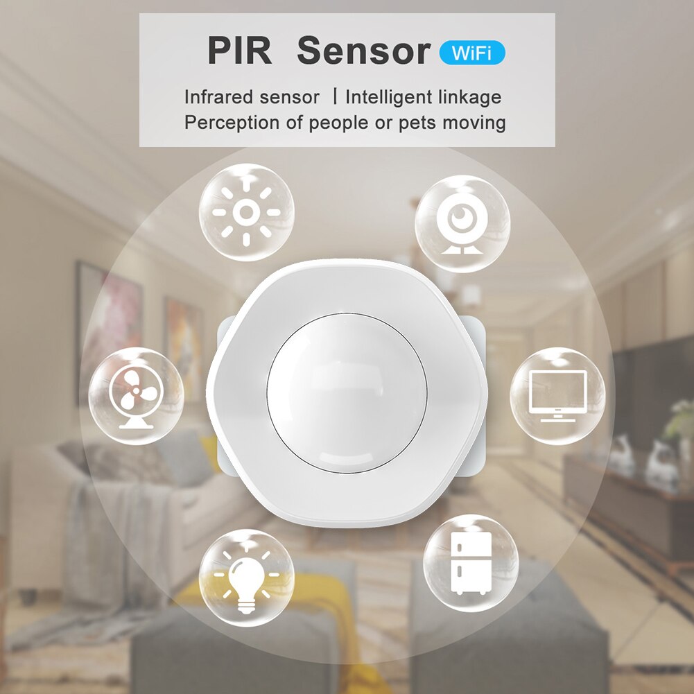Wifi pir bevægelsessensor batteridrevet passiv infrarød detektor smart home security tyverialarmsystem