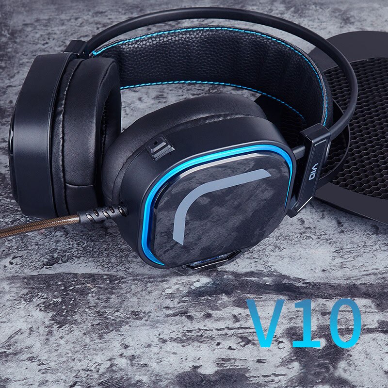 Gaming hörlurar med mikrofon kabelanslutna usb 7.1 dator hörlurar bas stereo musik gamer pc headset för kontor laptop