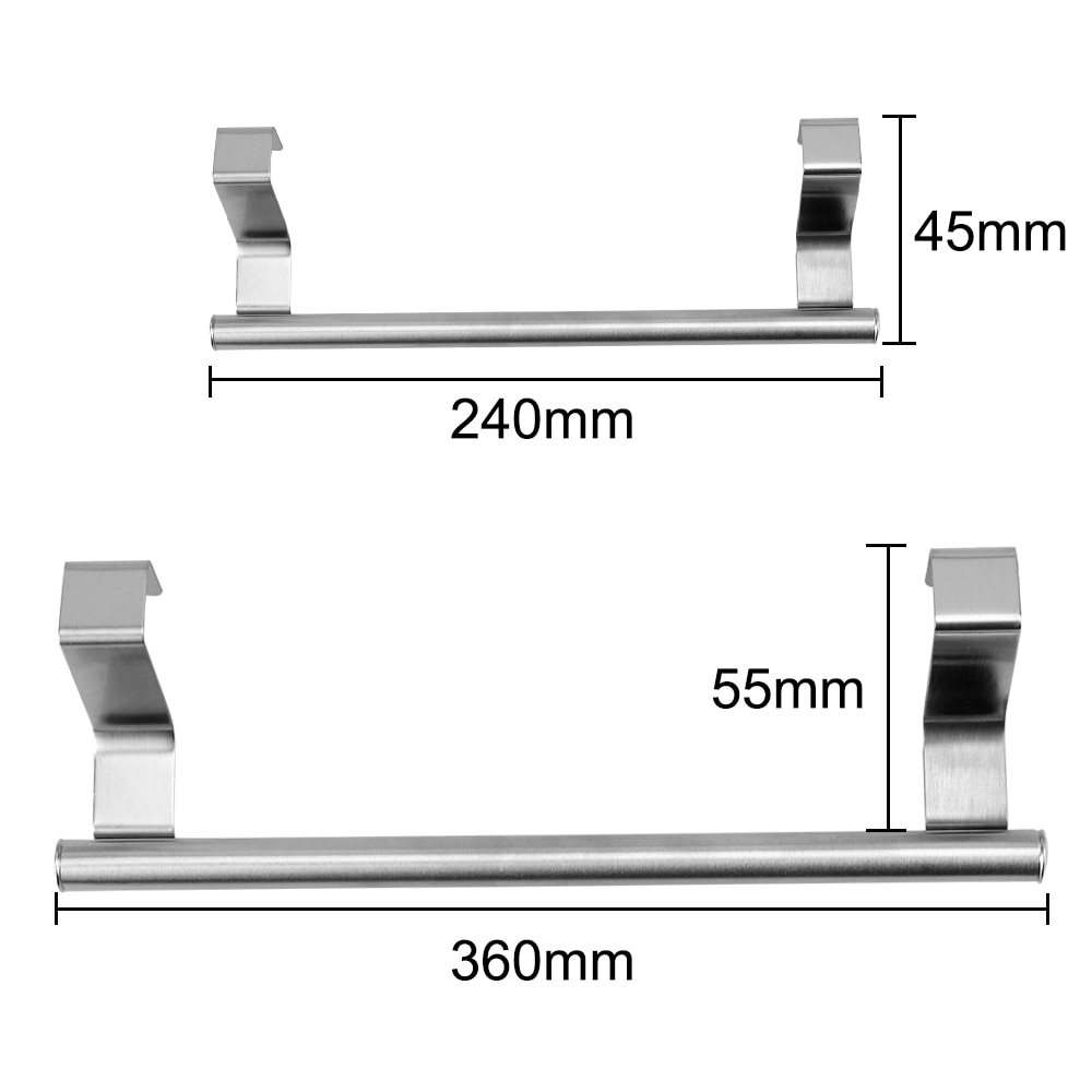 Niceyard Handdoekenrek Over Deur Kast Plank Rek Roestvrij Staal Bar Badkamer Keuken Opknoping Holder Home Storage Keuken Gereedschap