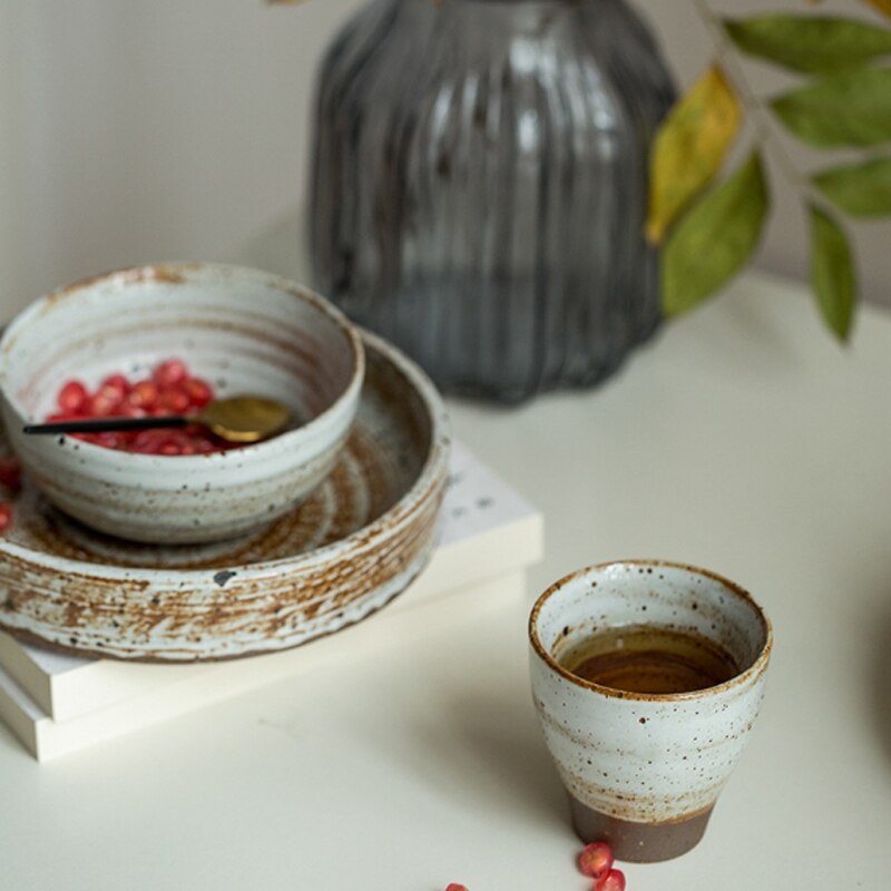 Japanske retro kaffekopper keramisk te kopp porselen vann kopp vin øl te krus whisky drinkware spesialisert kaffe