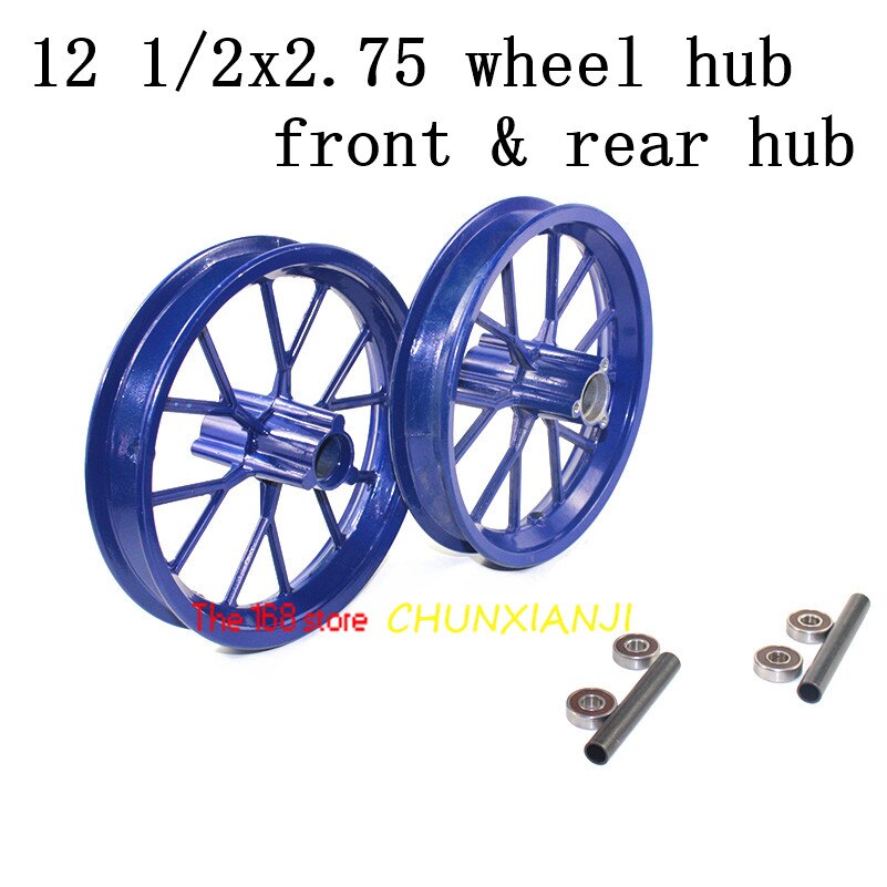 Koko 12 1/2 x 2.75 pyörän napa 12.5 *2.75 alumiinivanne 49cc moottoripyörän minipyörärenkaan  mx350 mx400 skootterille: Etu- ja takanapa