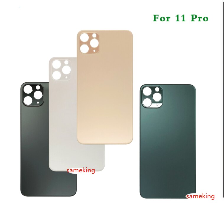Funda de cristal trasera para iPhone 11 pro 11Pro max, reemplazo de la carcasa trasera, el mejor agujero grande Carcasa Trasera batería