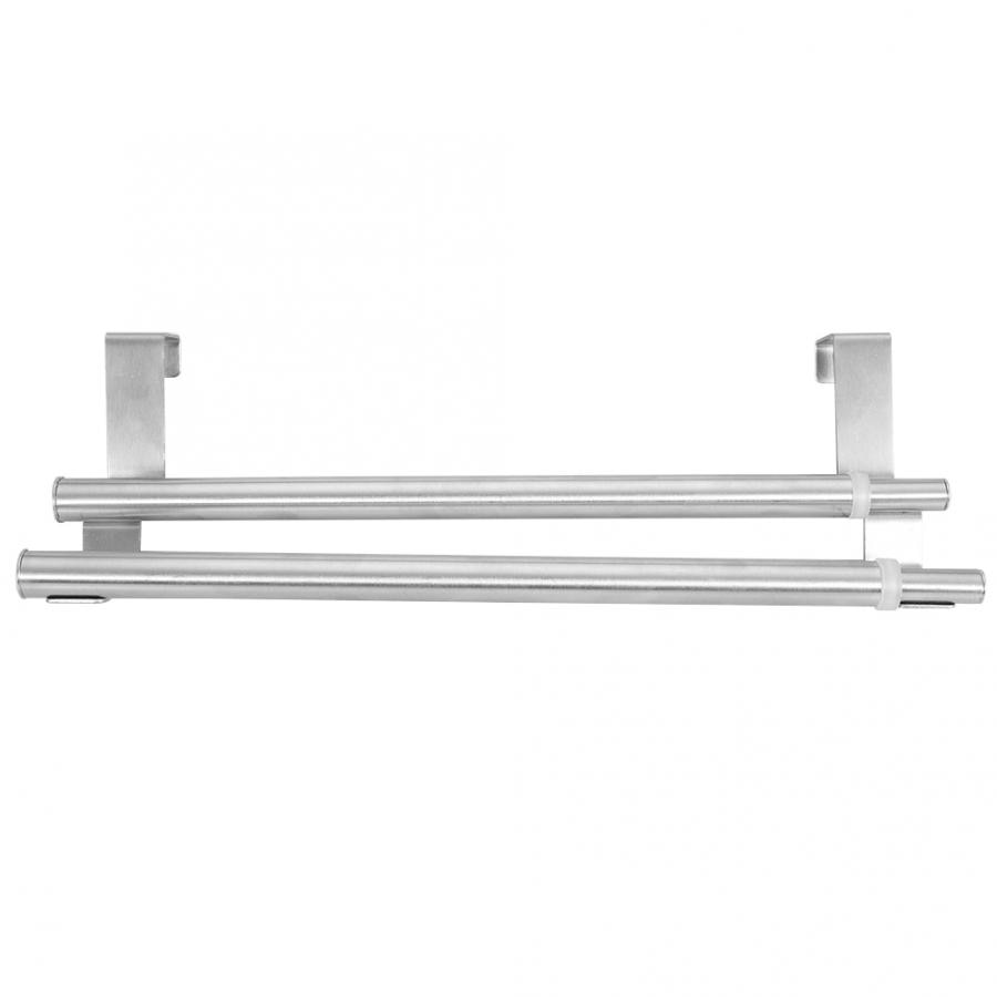 Stainless Steel Bath Towel Rack Towel Rack Retractable Bath Towel Rack Double/Single Bar Bedroom Towel Shelf