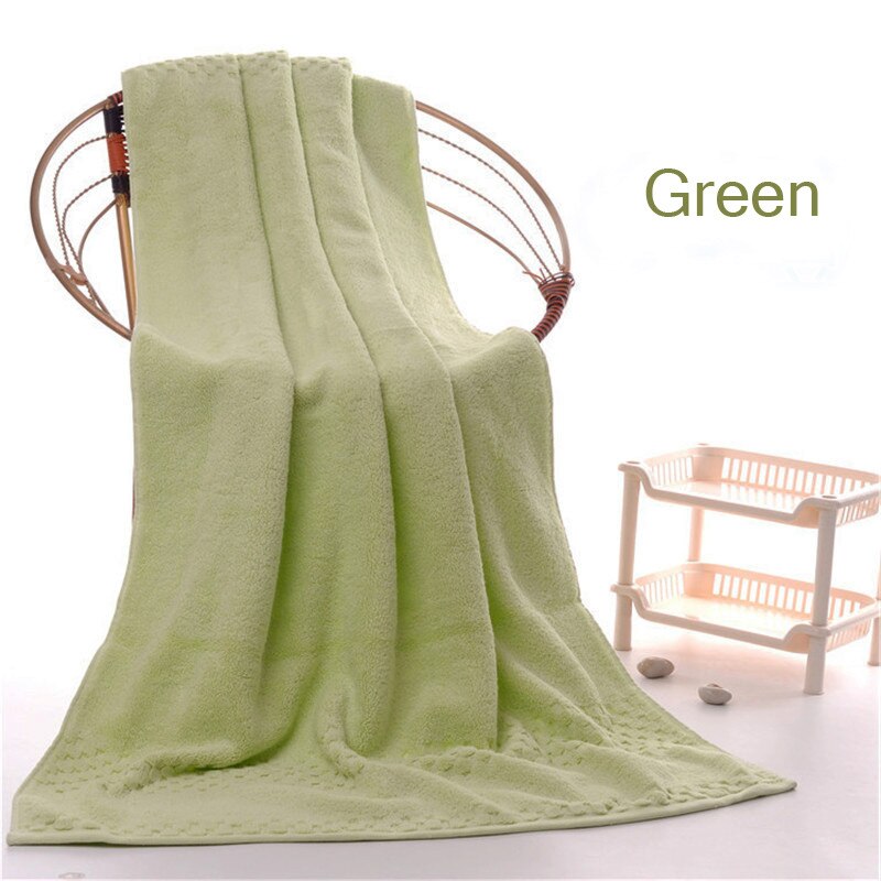 Egyptisk bomuldsbadehåndklæde 90*180 større størrelse mere tykkere boutique strandhåndklæde blød hudvenlig hotelbadehåndklæde: Grøn