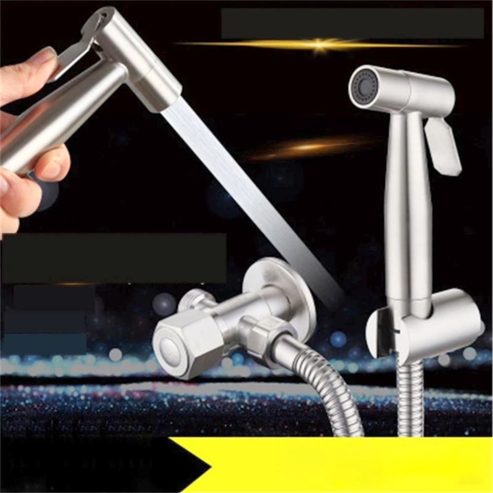 Handheld Toilet Bidet Faucet Sprayer Toilet Hand Spray Stainless Steel Bidet Set Toilet Bidet Sprayer Self Cleaning for Bathroom
