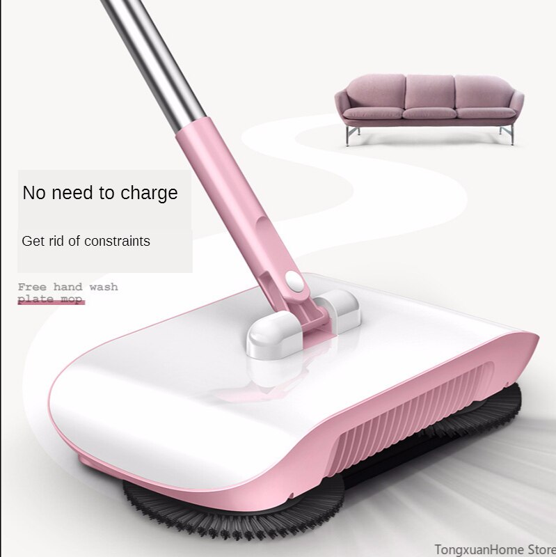 1pc Mop Sweeper 2-in-1 Cleaning Hand-Push Floor Cleaner Floor Sweeper Household Broom Floor Mop All-in-One Machine