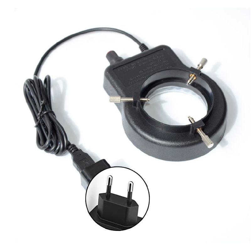 Lampe de Microscope monocylindre binoculaire stéréo Microscope anneau lampe intégré Source de LED luminosité réglable Au22 19