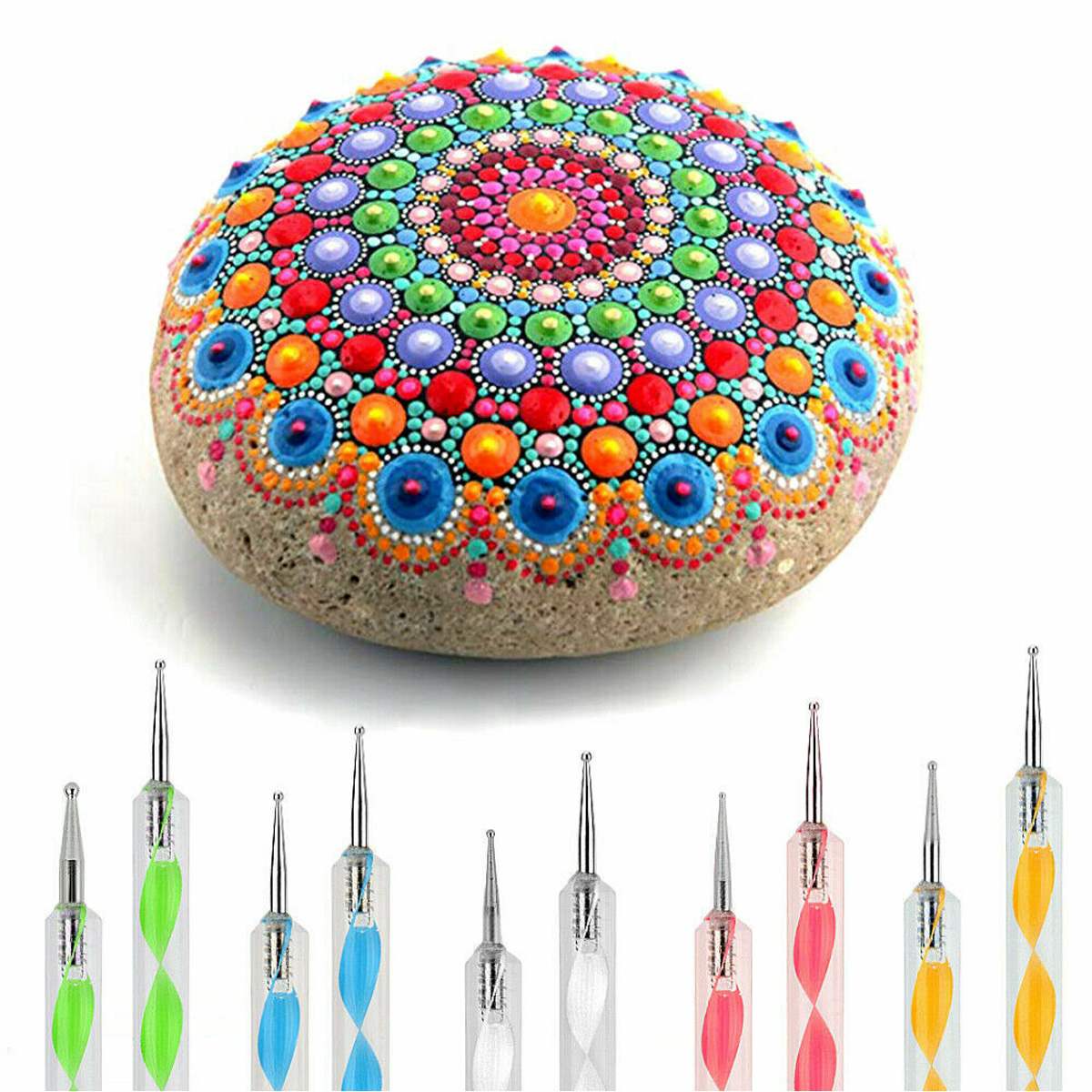 41 unids/set Mandala puntillo herramientas pintura plantillas DIY Piedra en relieve de dibujo de lápiz plumas uñas Rock pared arte Kit