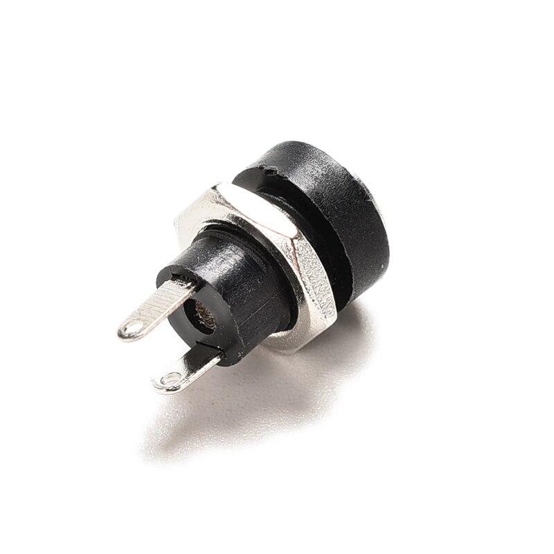 5pcs Black Waterproof DC Power Socket Jack Power Charger Plug Panel Mount Female Mount Connector 3A 5.5x2.1mm