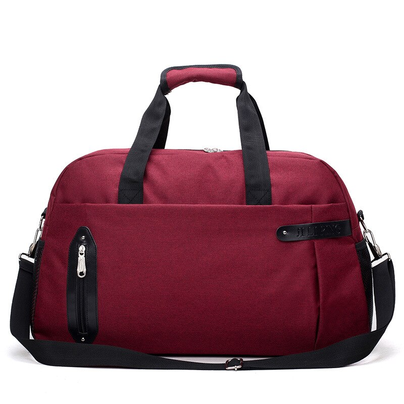 Mænd rejsetaske sports træning gym håndtaske stor kabine bagage skulder & crossbody tasker yoga taske weekend taske: Rød