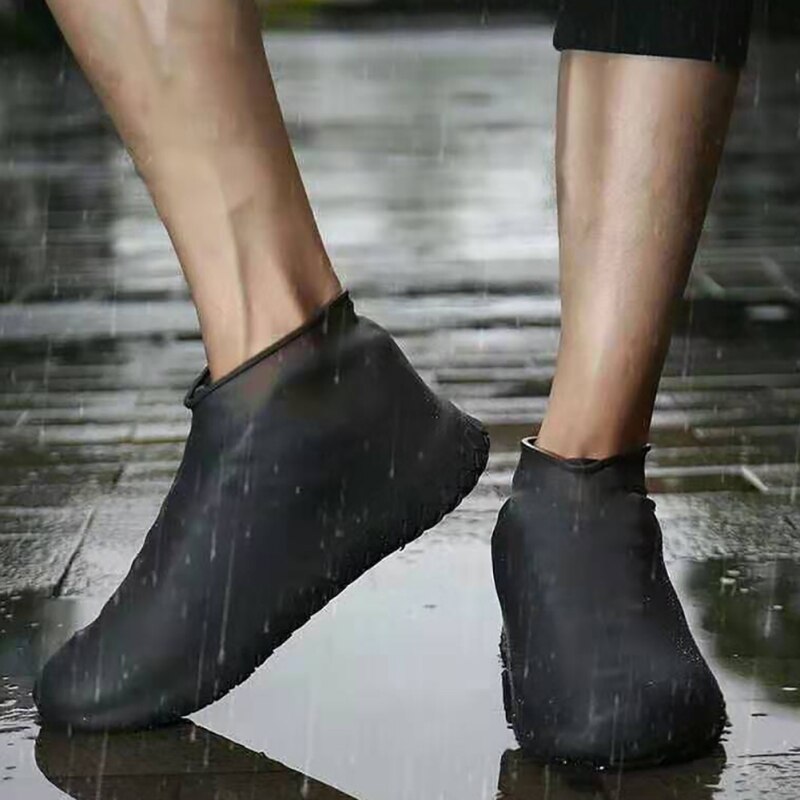 1 Pairs Herbruikbare Schoen Covers Stofdicht Regenhoes Winter Stap In Schoen Waterdichte Siliconen Schoen Covers