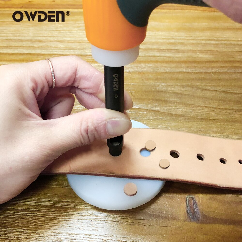 OWDEN – bloc de poinçon rond en cuir, Mini tapis de poinçon en cuir, outils en cuir pour la Protection du bureau