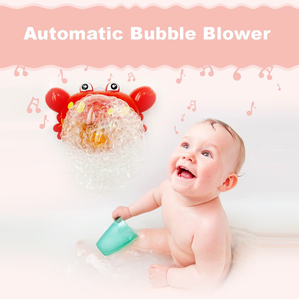 Bubble Machine Tub Grote Krab Automatische Bubble Maker Blower 9 Muziek Lied Bad Speelgoed MAR6