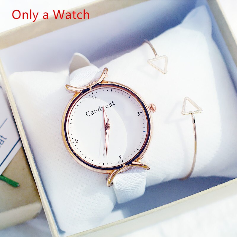 Digitale Weegschaal Minimalisme Vrouwen Quartz Horloge Met Lederen Band Mooie Luxe Vrouwen Mode Klok Vrouwelijke Horloges: WHITE