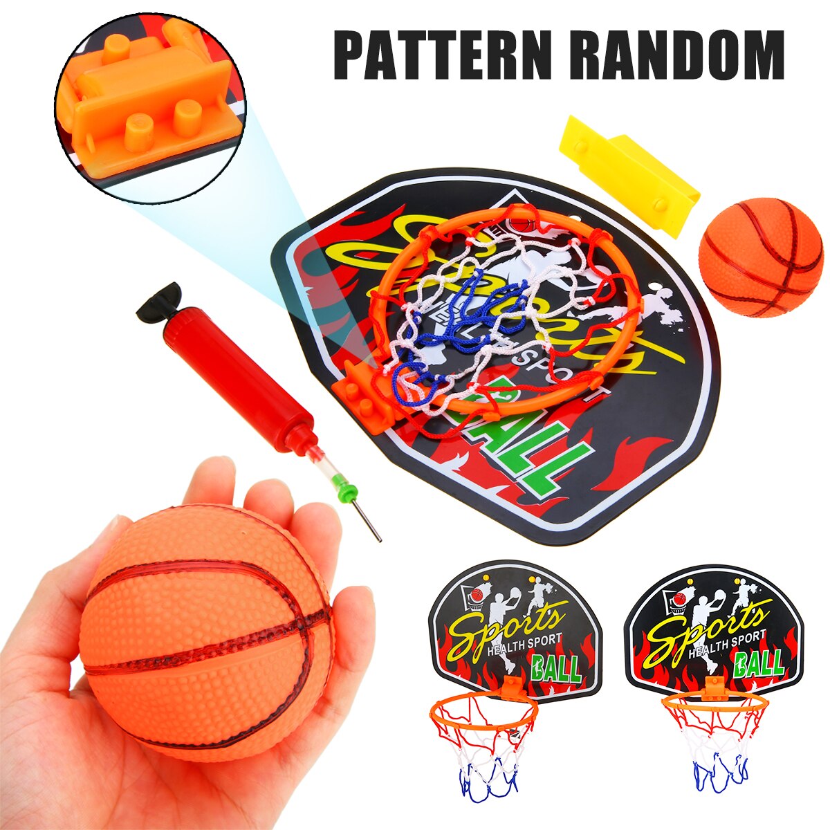 Mini panier de Basket-Ball cerceau Net ensemble avec Basket-Ball pour enfants enfant intérieur Basket-Ball sport jeu modèle aléatoire