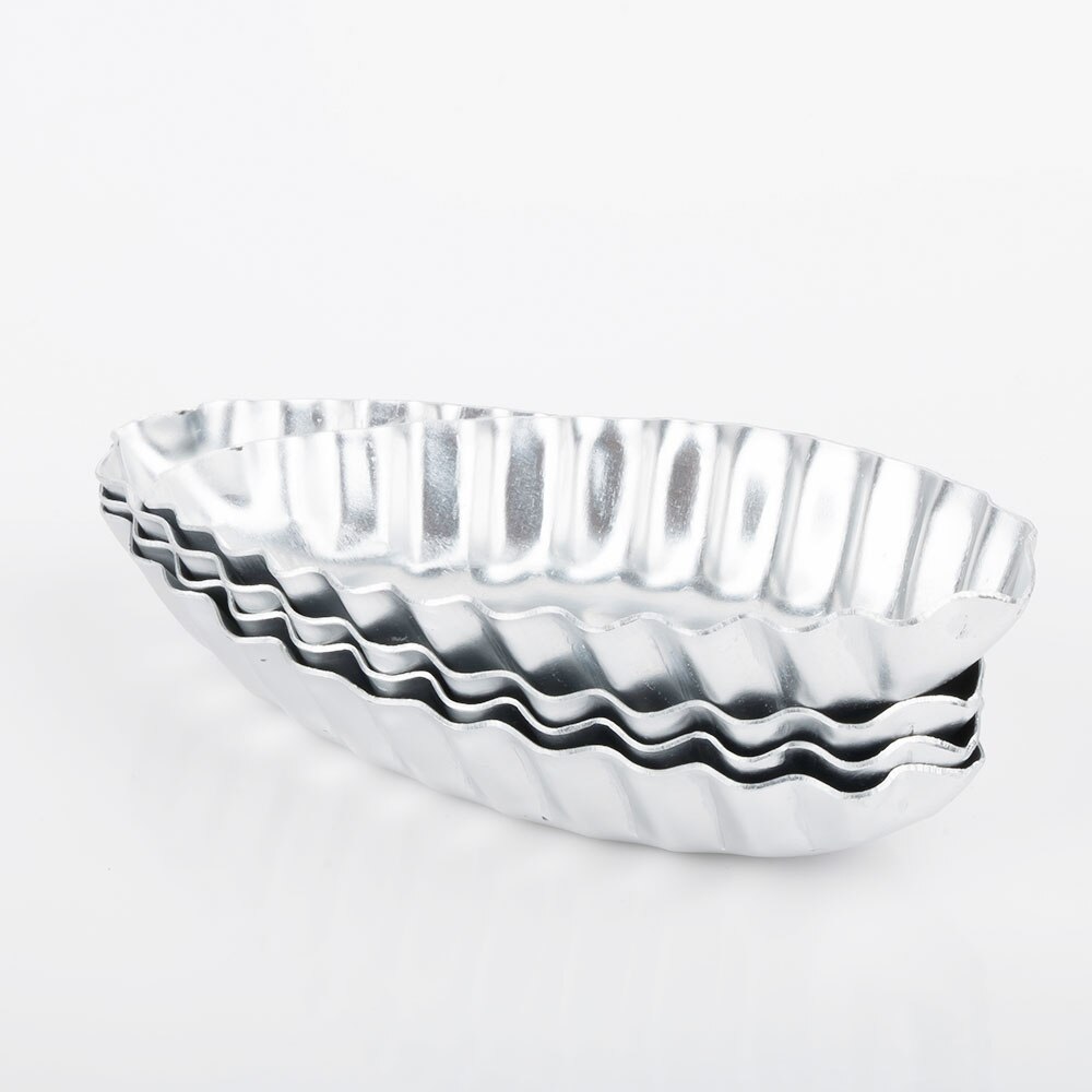 4 st båtform aluminiumform för äggtårtor kakor buscuit frukt tårtformar gör-det-själv kök bageri bakverk bakverktyg