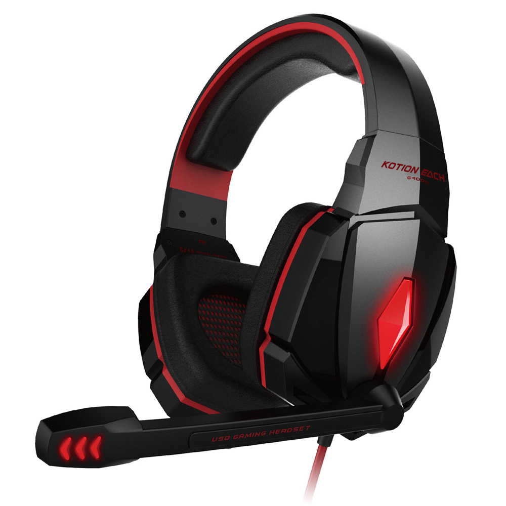 Headset over-ear trådbundna spelhörlurar gaming hörlurar djup bas stereo casque med mikrofon för  ps4 xbox pc laptop gamer