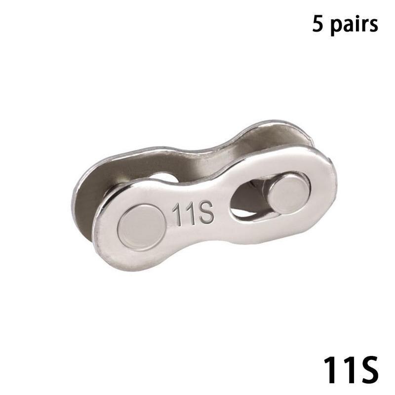 5 Pairs Bike Chain Quick Link Mountain Bicycle Bike Chain Missing Quick Connector Connecting Master Link For 8 9 10 11 Speed: 11 Speed