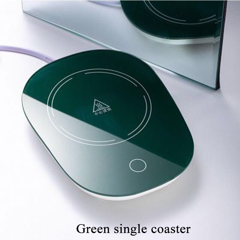 Mug Warmer USB Pad Electric Powered Cup Warmer Heat Beverage Mug Mat Keep Coffee Tea warm EU&US Plug Electric Heating Pad: Green pad / US 110V