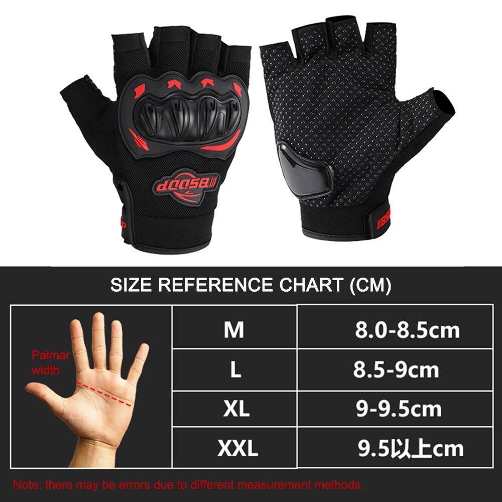 Motorcycle Half Finger Glove Motorbike Motocross Moto Hard Knuckle Fingerless Riding Biker Protective Gear gloves