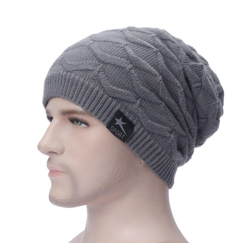 Gebreide Muts Retro Trui Cap Verkoop Gradiënt Mann