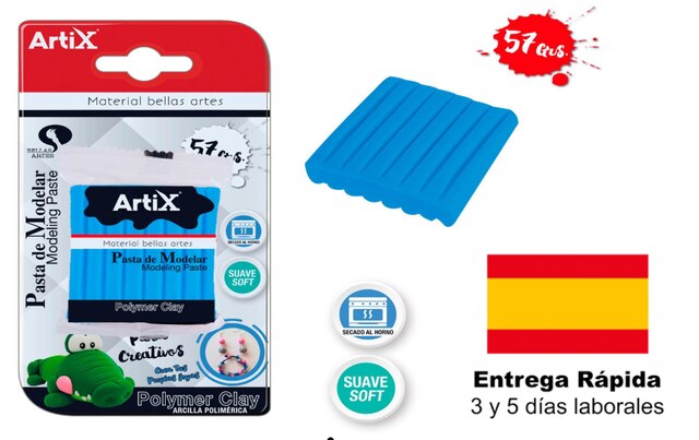 Polyclay Fimo 57g multicolor arcilla para moldear pasta de moldear cerámica bellas artes manualidades: azul