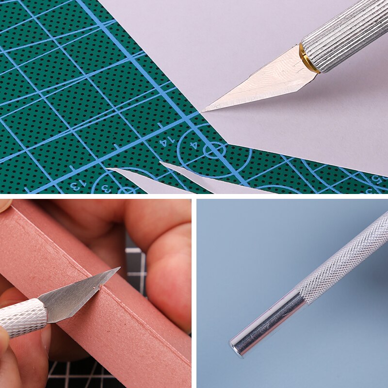 MIUSIE Carving Messer Präzision Messer Gravur Messer mit Klinge Aluminium Lineal A5 PVC Schneiden Bord für Anfänger tun Handarbeit