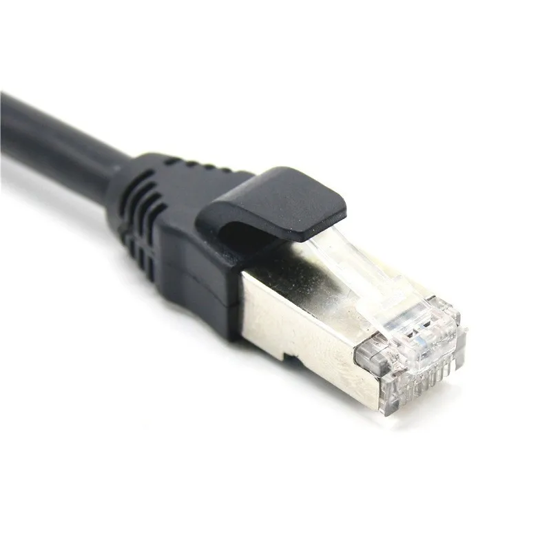 Cable 8P8C FTP STP UTP RJ45 macho a hembra 100M/1000M de velocidad Cat5 Cat6e tornillo montaje en Panel Cable de extensión de red LAN Ethernet