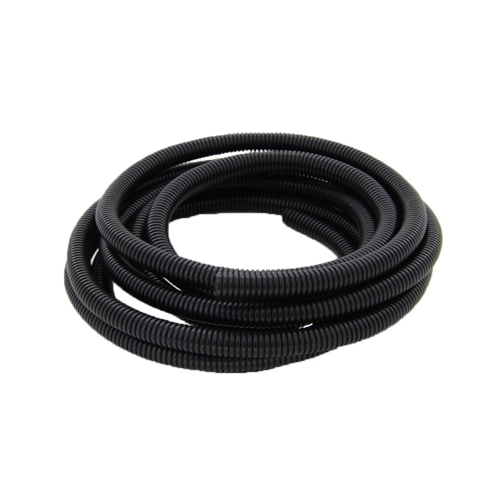 Black 10mm Inner Dia AD13 Flexible Corrugated Tube 1~22m Long Polypropylene（PP) Cable Tubing Conduit Pipe Tubing Hose 1pcs